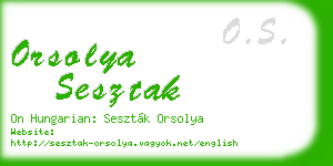 orsolya sesztak business card